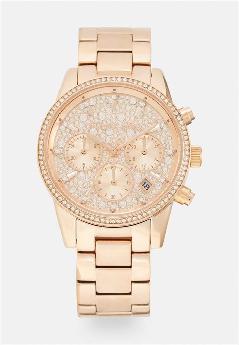 watch rose gold michael kors|michael kors ritz chronograph.